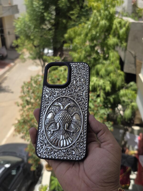 custom silver mobile cover