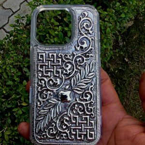 custom silver mobile cover